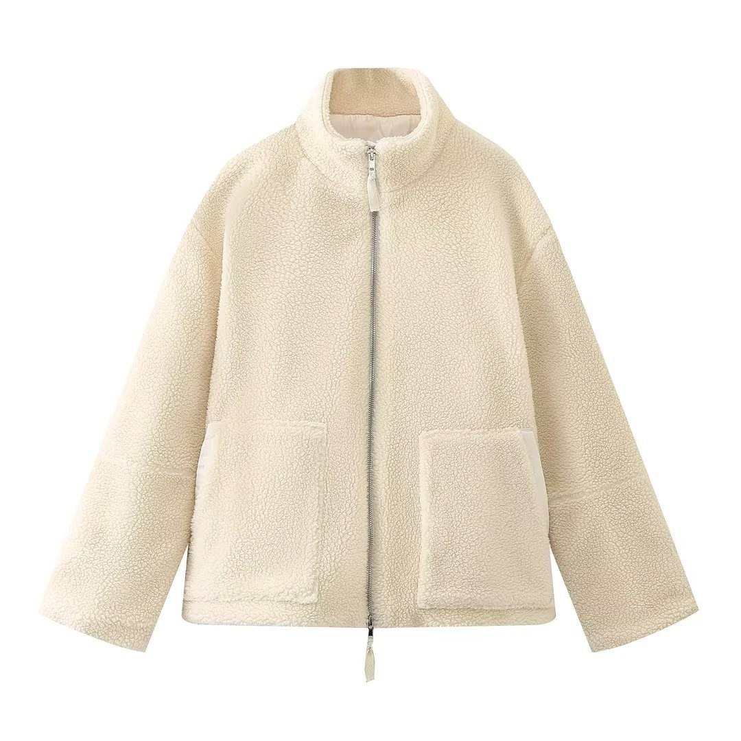 Suzette Teddyjacke mit Reißverschluss