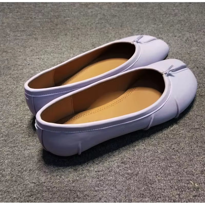 Miranda Split-Toe Leder-Mules