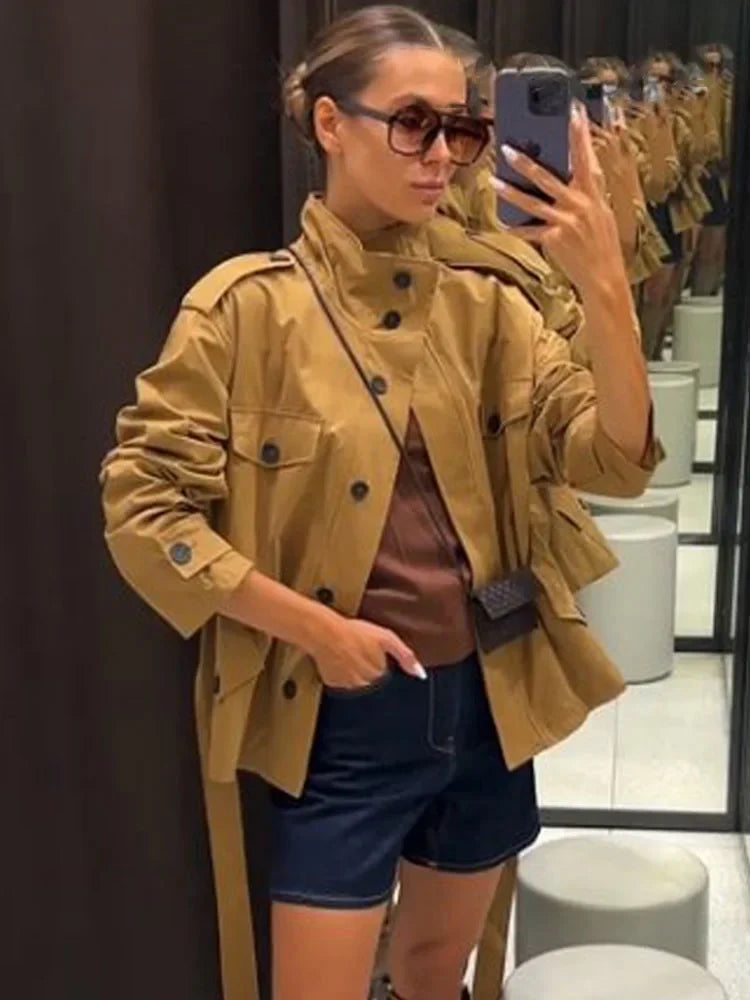 Set giacca con collo alto e skort Emily