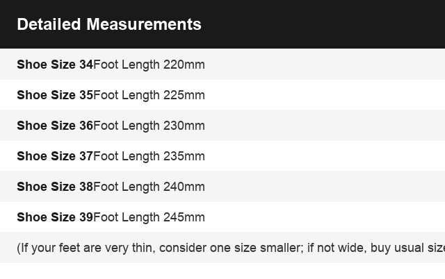 Size Guide