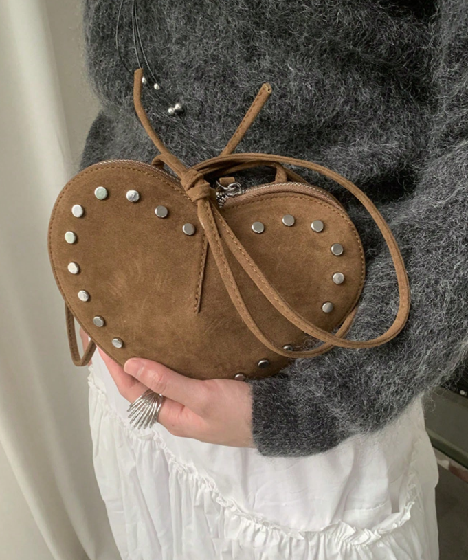 Sac bandoulière Esther vintage en faux suède