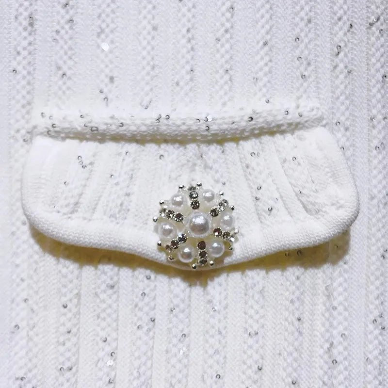 Robe mini Vianne en maille ornée de sequins