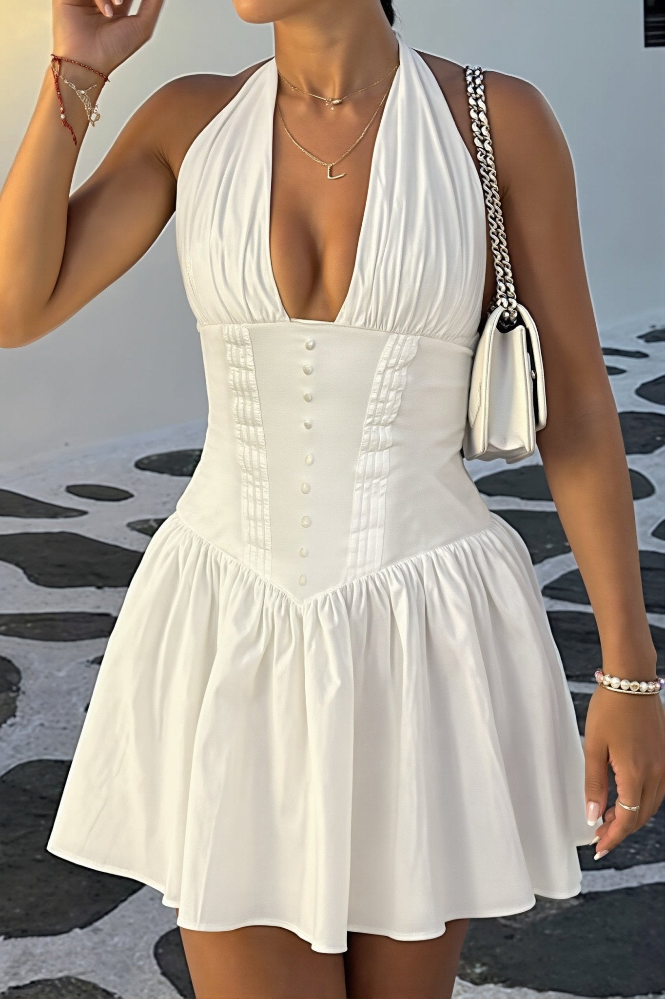 Laura Neckholder Bodycon Minikleid