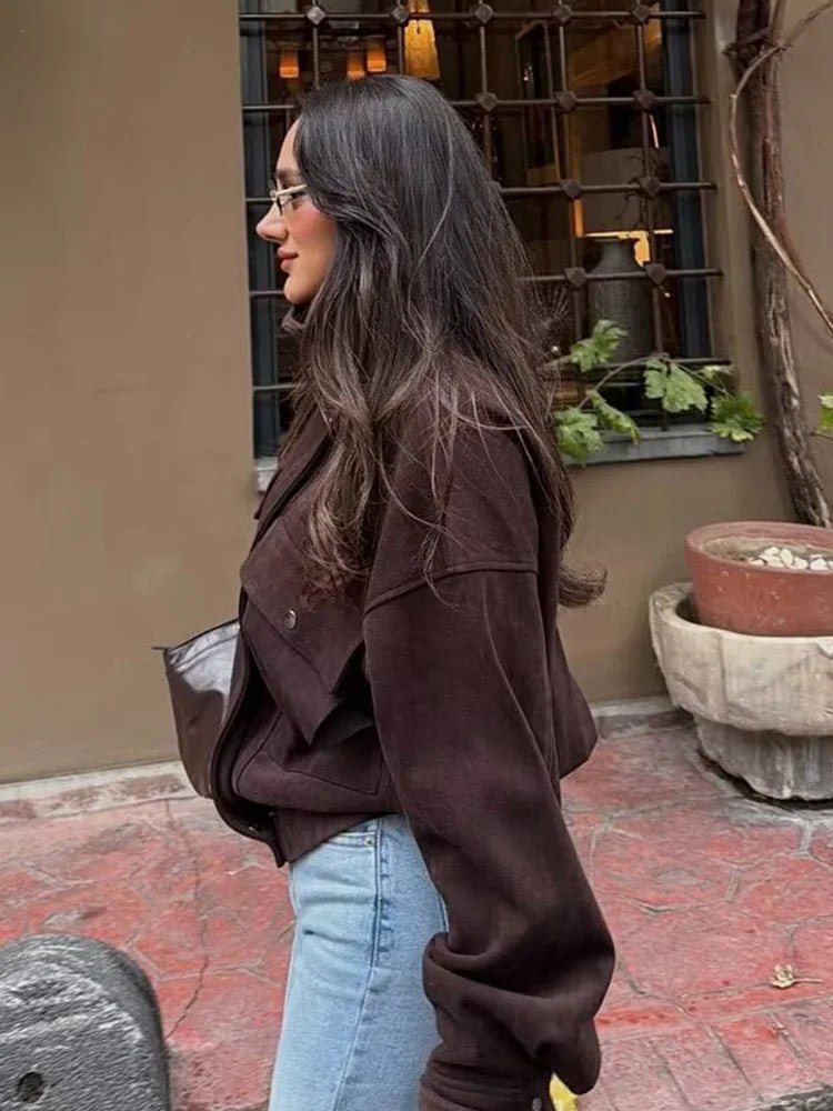Zoe Vintage Oversized Bomberjacke