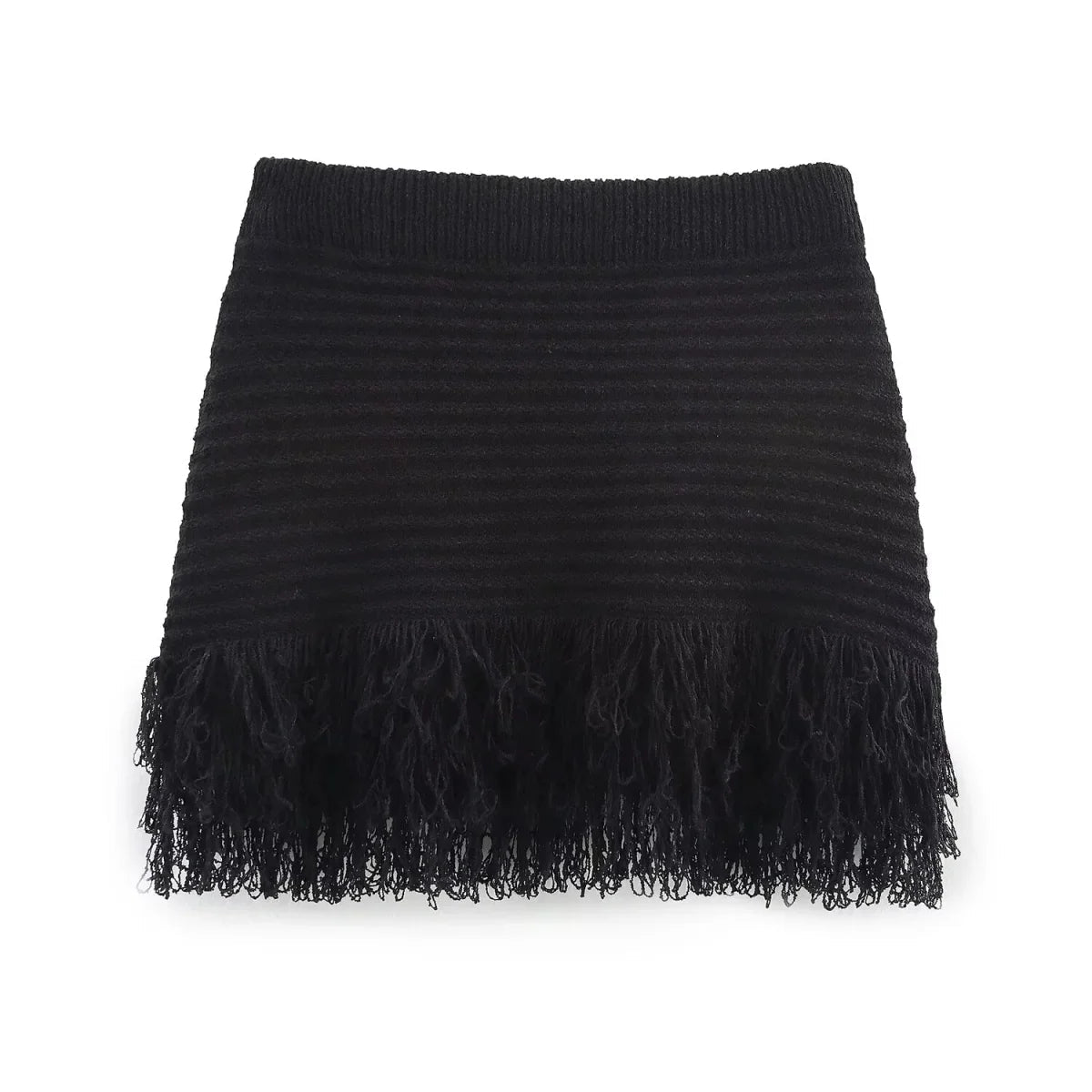 Ensemble jupe à franges tricotée Demetra