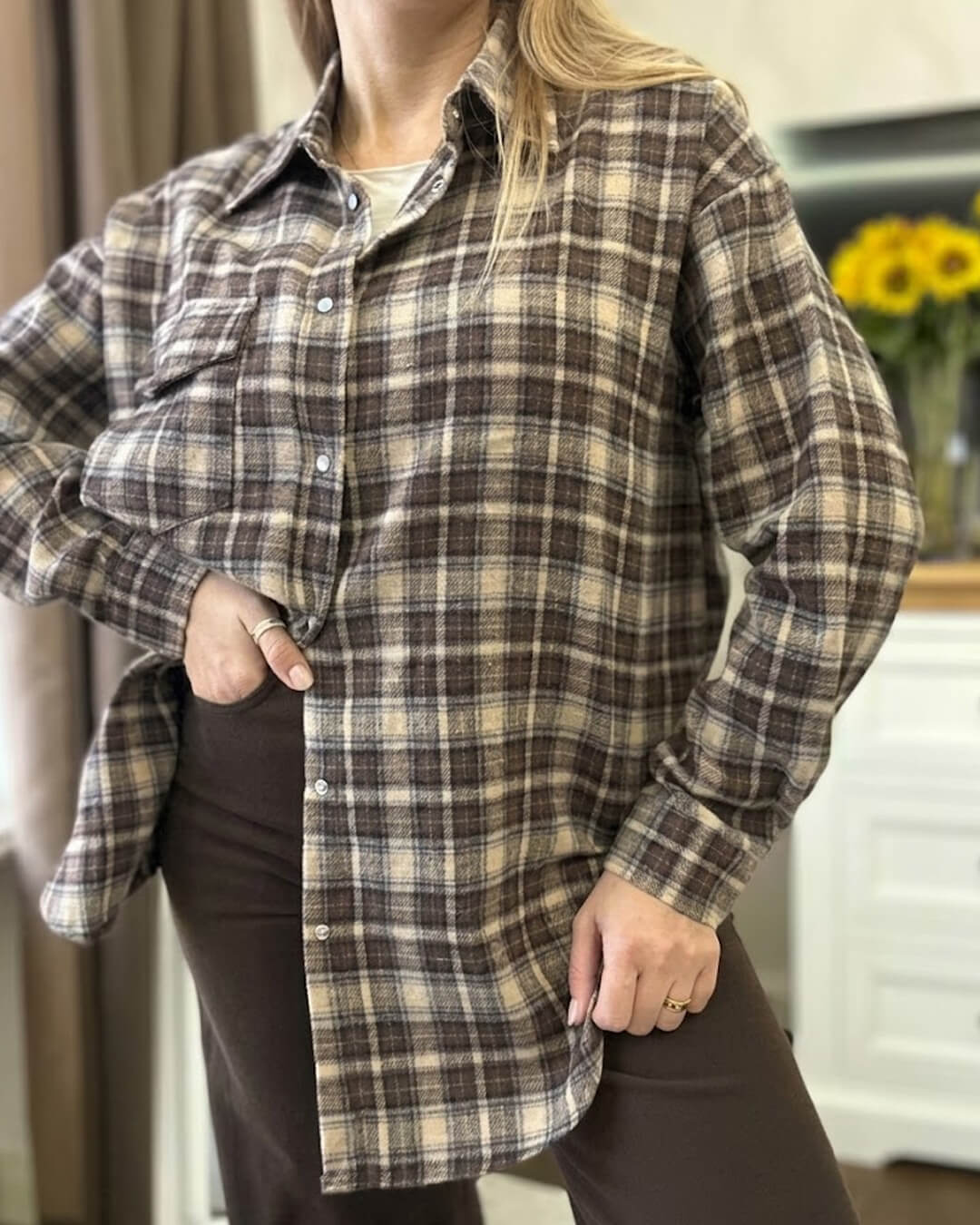 Kate Oversized Plaid Shirt