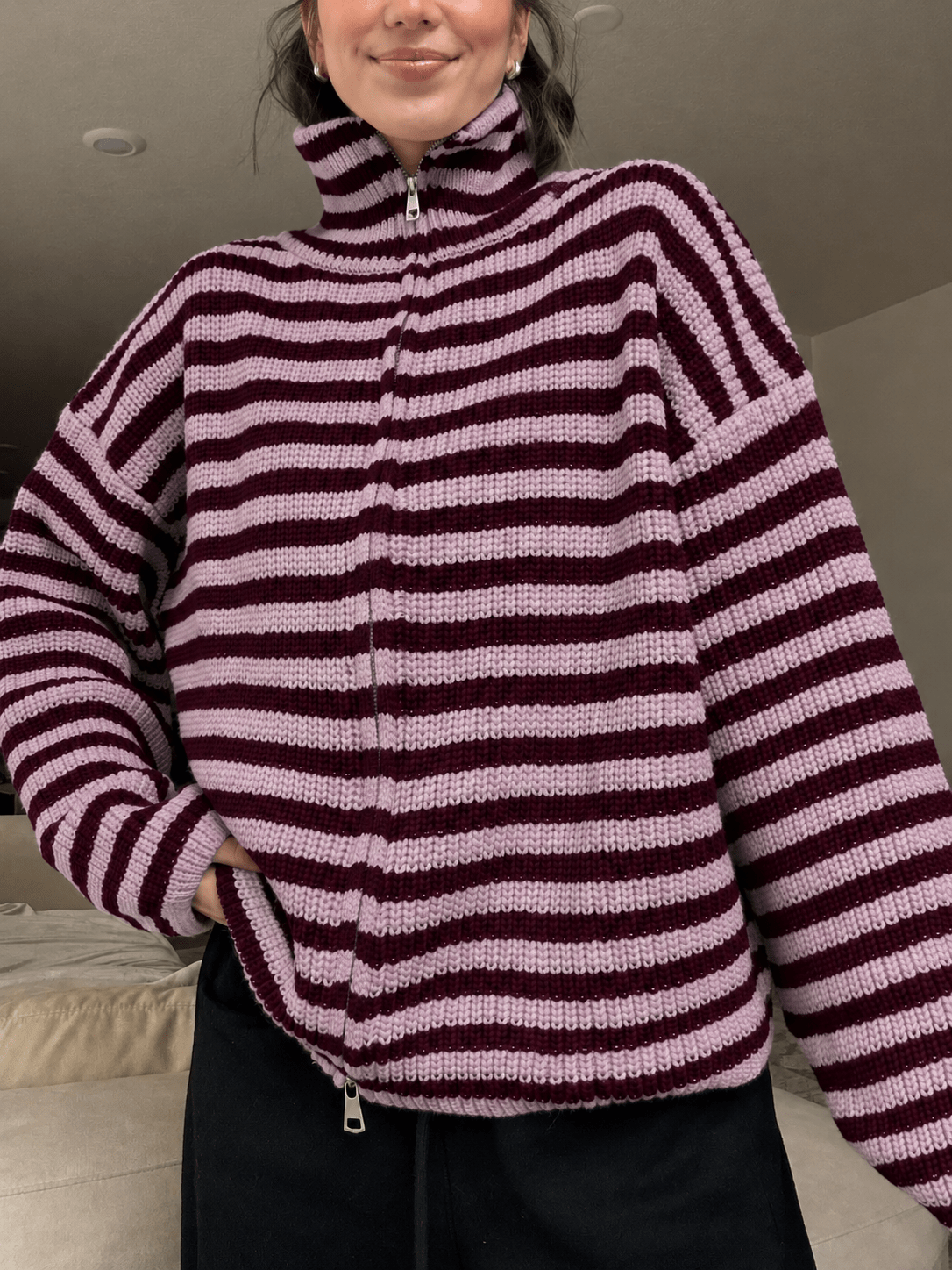 ZEYA - Adinda Knit Zip Sweater