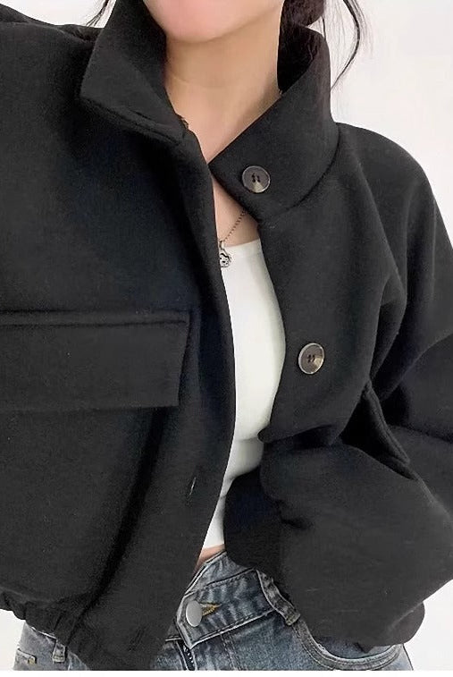 ZEYA - Agathe High Neck Cropped Jacket