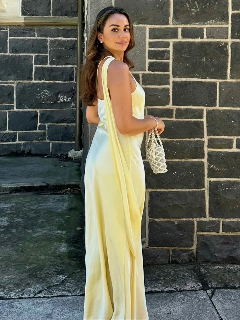 ZEYA - Alamta One-Shoulder Silk Evening Gown