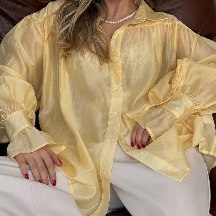 ZEYA - Amelie Long Sleeve Sheer Blouse