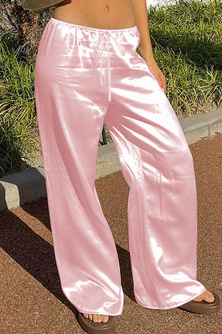 ZEYA - Angelita Satin Wide Leg Trousers