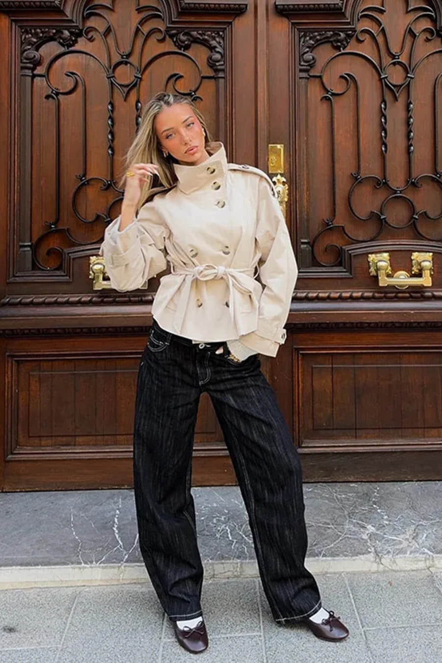 ZEYA - Anna Belted Short Trench Coat