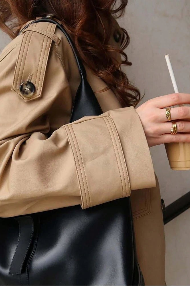 ZEYA - Audrey Beige Double Breasted Trench Coat