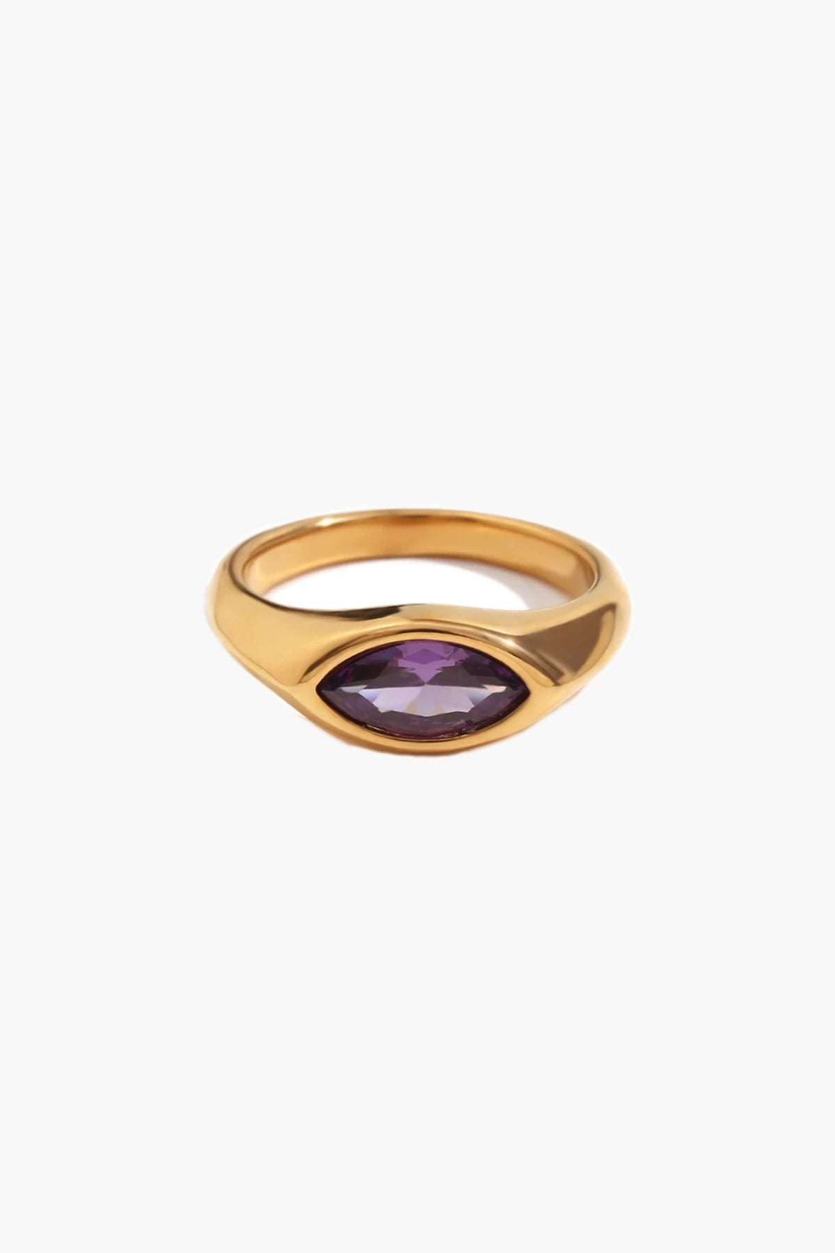 ZEYA - Aurora Ring - Colorful Horse Eye Zircon Ring in Durable Hypoallergenic Steel