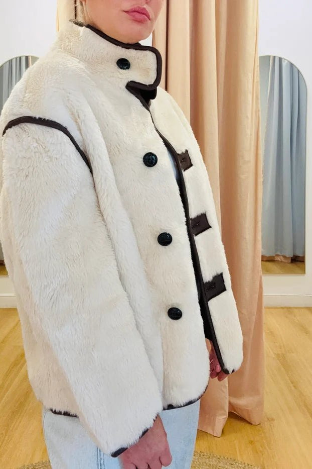 ZEYA - Averie Funnel Neck Sherpa Jacket