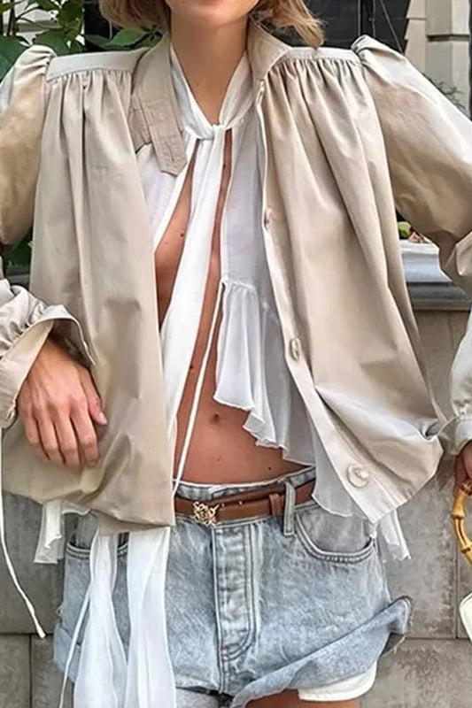 ZEYA - Avery Pleated Cropped Jacket