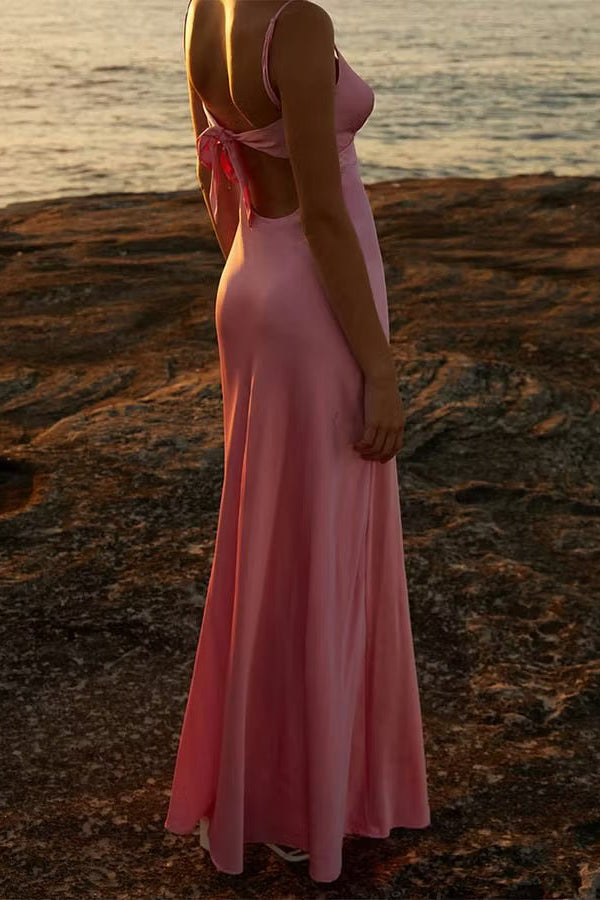 ZEYA - Bianca Cutout Silky Cami Maxi Dress