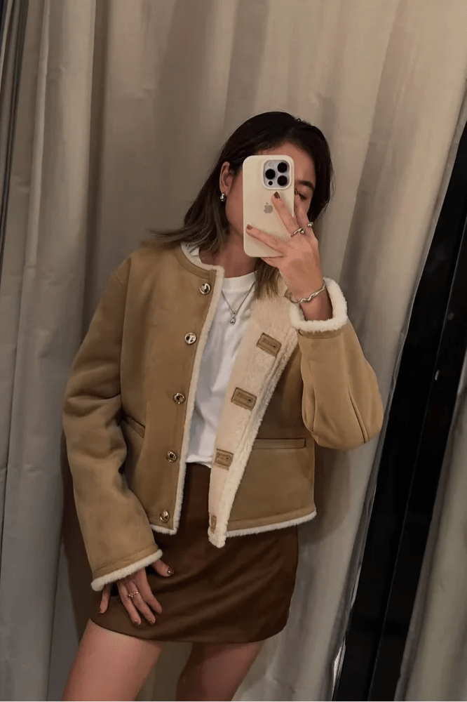 ZEYA - Candace Faux Fur Suede Coat