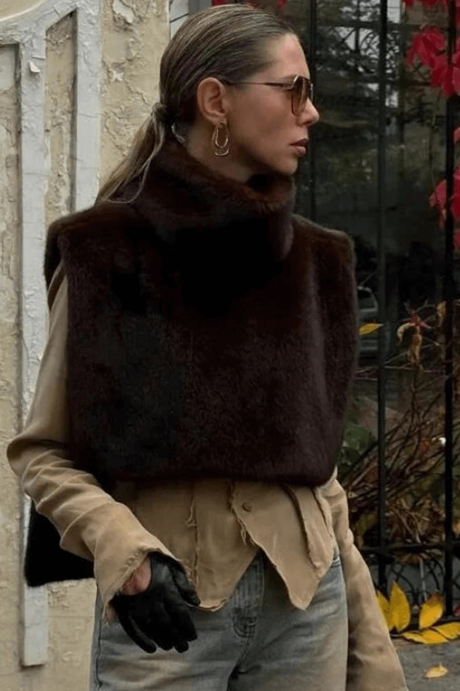ZEYA - Carina Faux Fur Turtleneck Vest