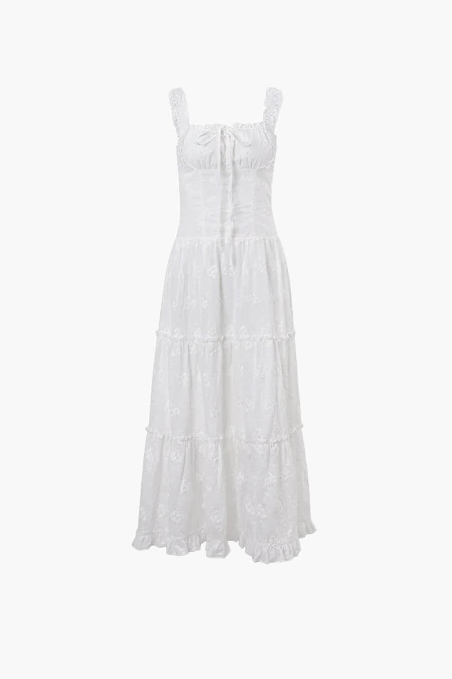 ZEYA - Carly Ruffle Trim Tiered Maxi Dress