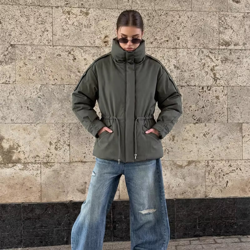 ZEYA - Carmen Oversized Drawstring Waist Puffer Jacket