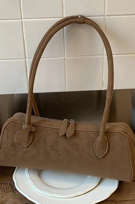 ZEYA - Celeste Suede Baguette Bag