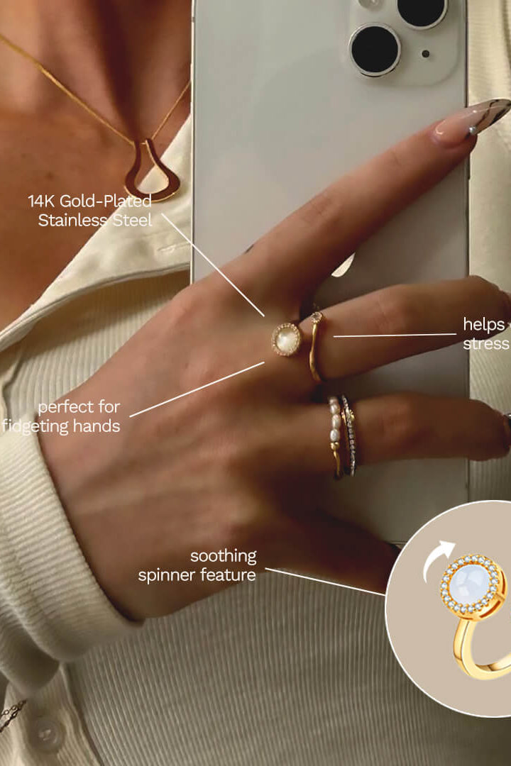 ZEYA - Celine Anxiety Spinner Ring