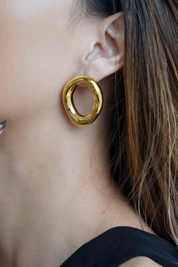 ZEYA - Delilah Round Circle Earrings