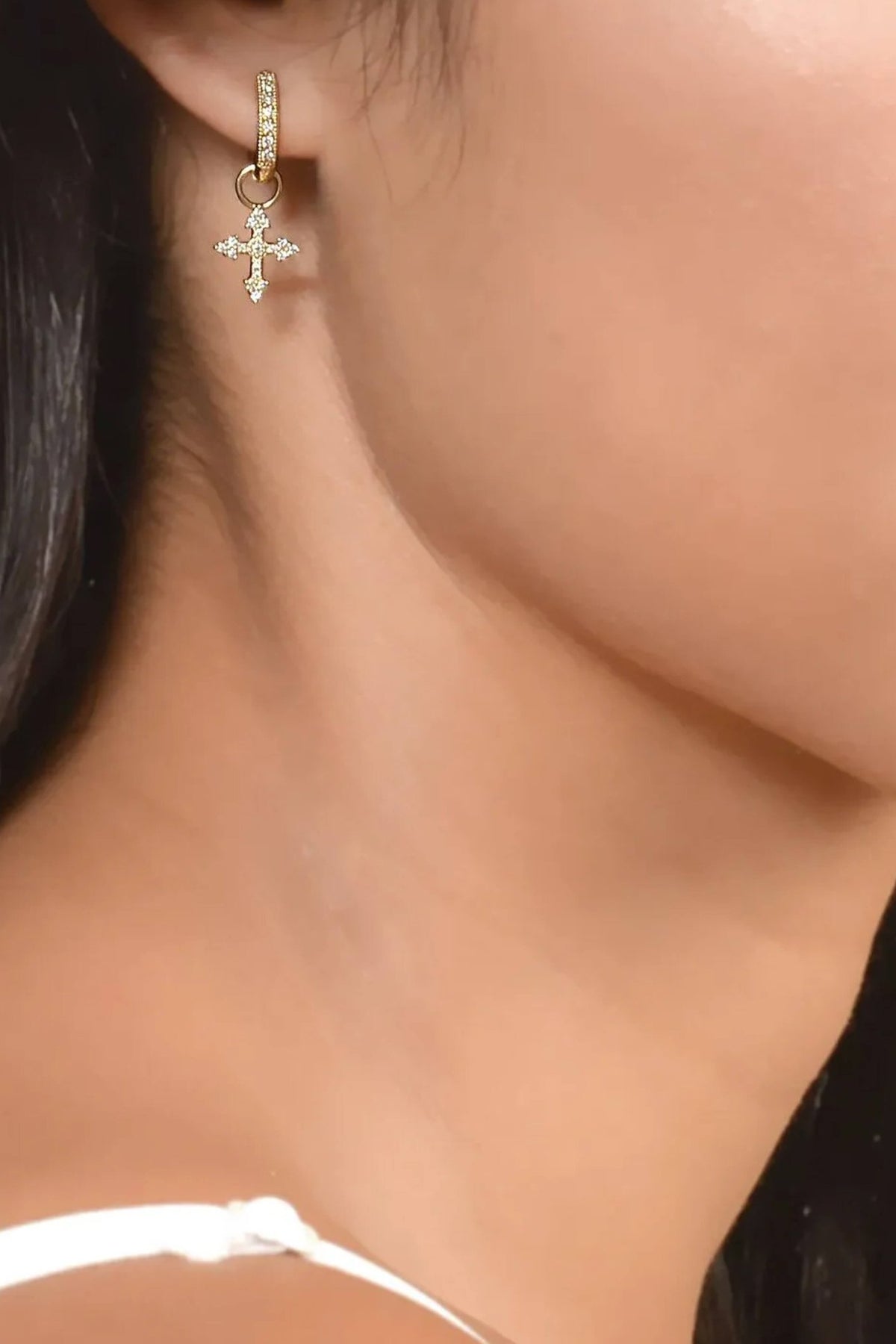 ZEYA - Divina Cross Earrings