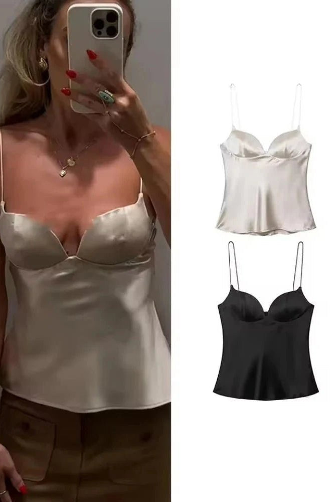 ZEYA - Elizabeth Satin Sling Top