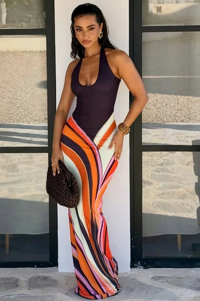 ZEYA - Ellen Colorblock Maxi Dress