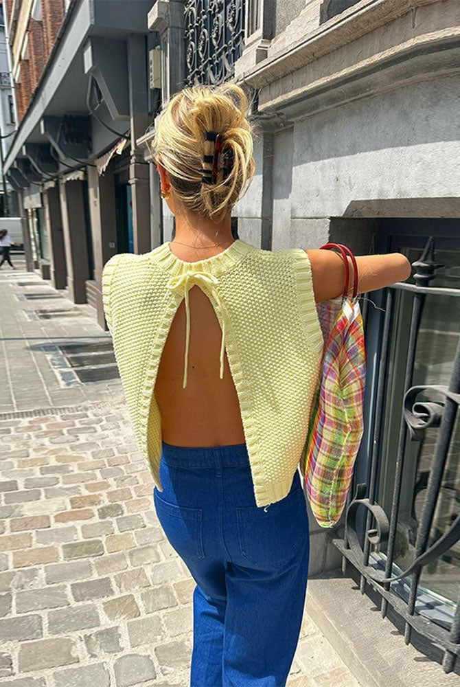 ZEYA - Emelia Open-Back Knit Tank