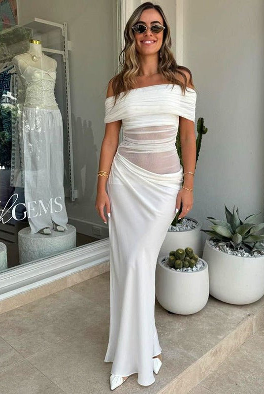 ZEYA - Emilia Asymmetrical Lace Long Dress