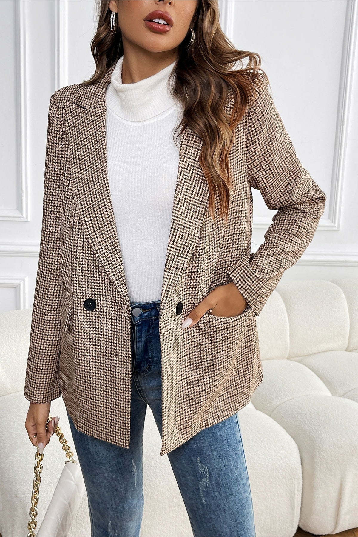 ZEYA - Esther Houndstooth Blazer