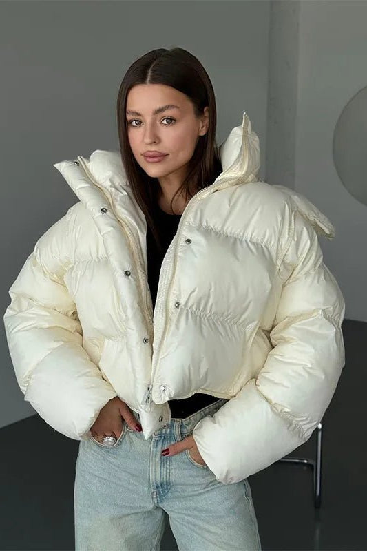 ZEYA - Evelyn Hooded Cropped Puffer Jacket