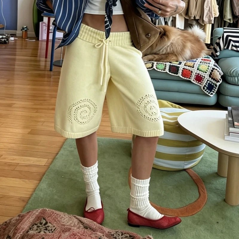 ZEYA - Evelyn Knit Wide-Leg Culotte Shorts
