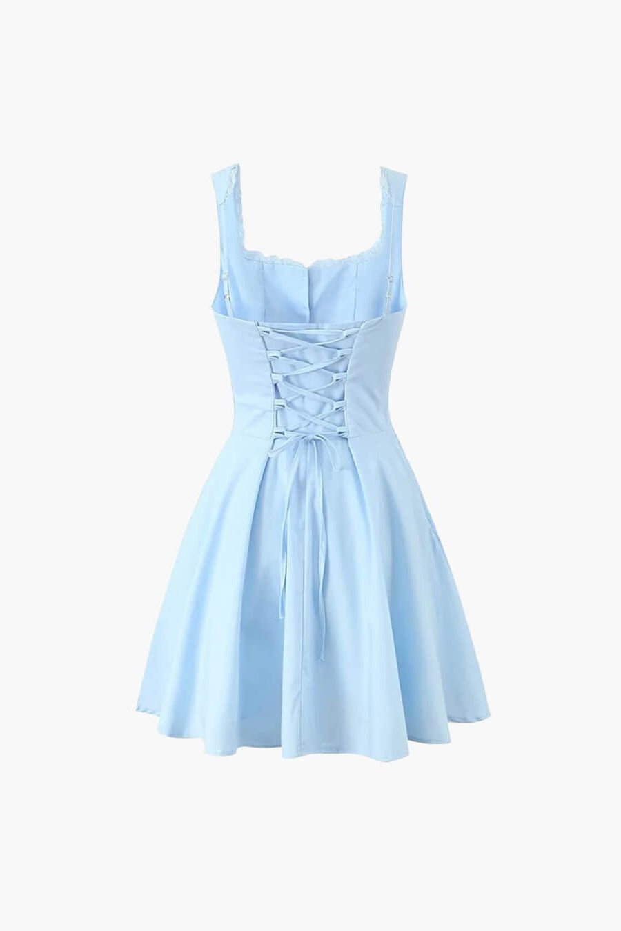 ZEYA - Evelyn Lace-Up Back Mini Dress