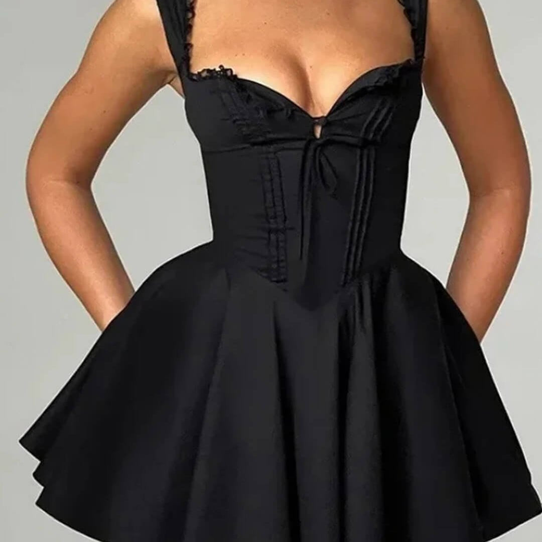 ZEYA - Evelyn Lace-Up Back Mini Dress