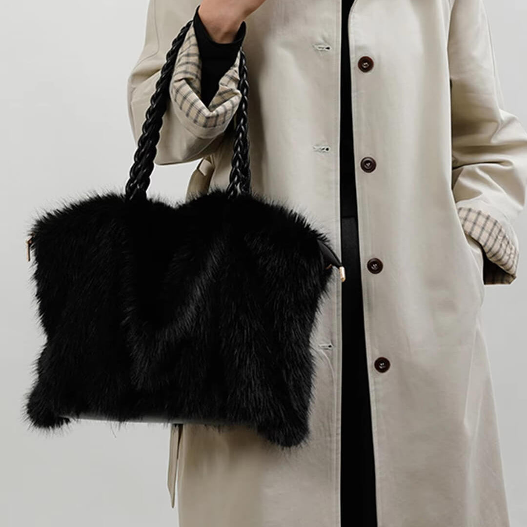 ZEYA - Frances Faux Fur Tote Bag