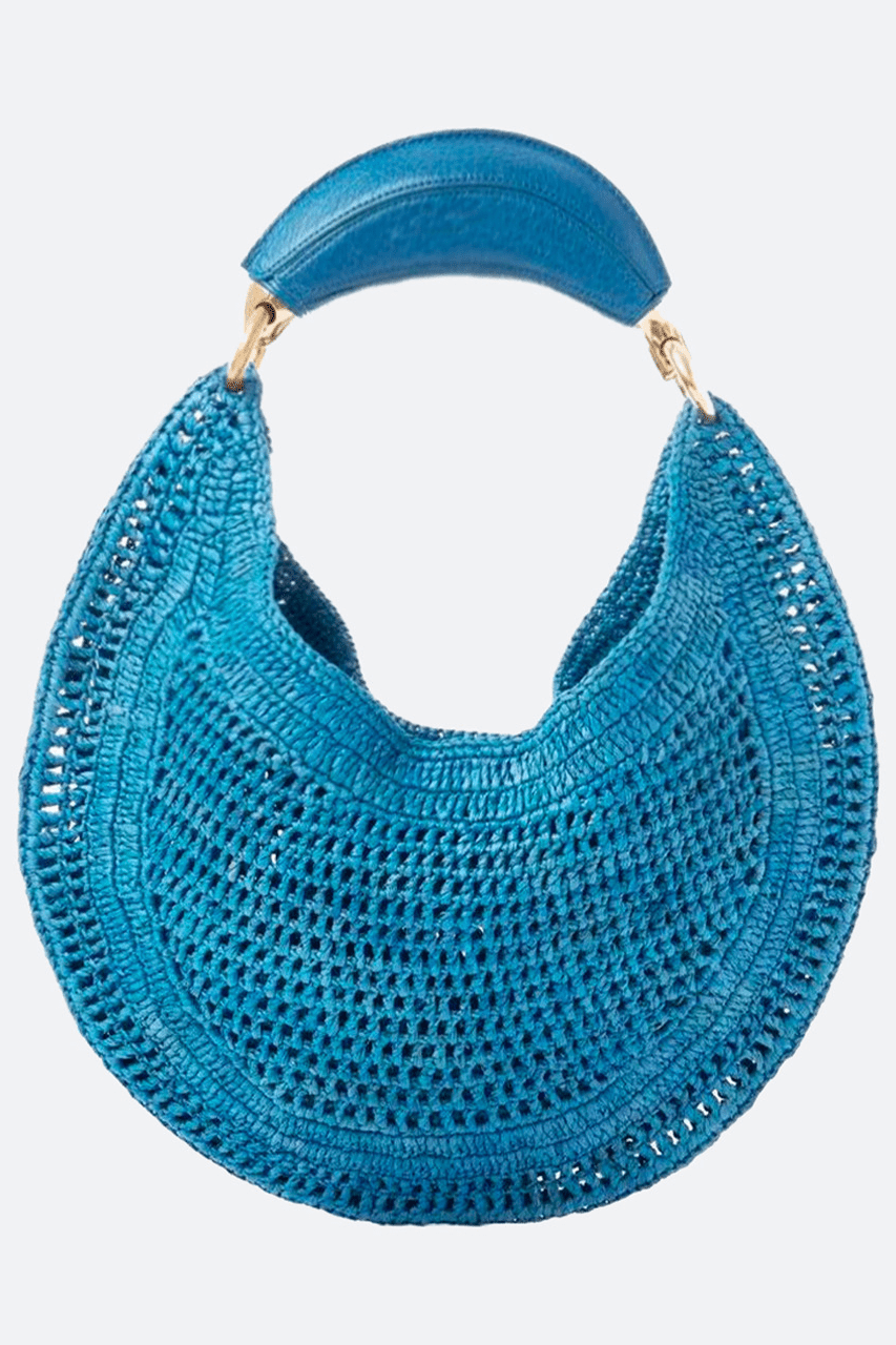 ZEYA - Geneva Crescent Woven Leather Bag