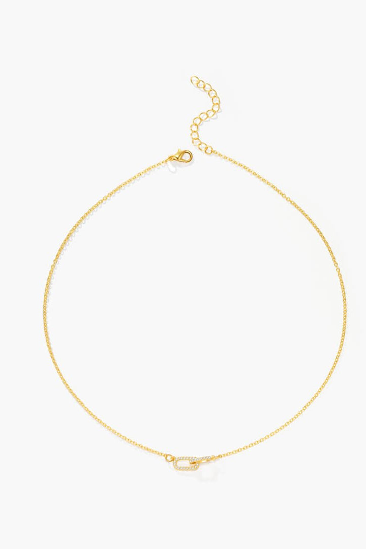 ZEYA - Gwen Interlocking Zirconia Chain Necklace