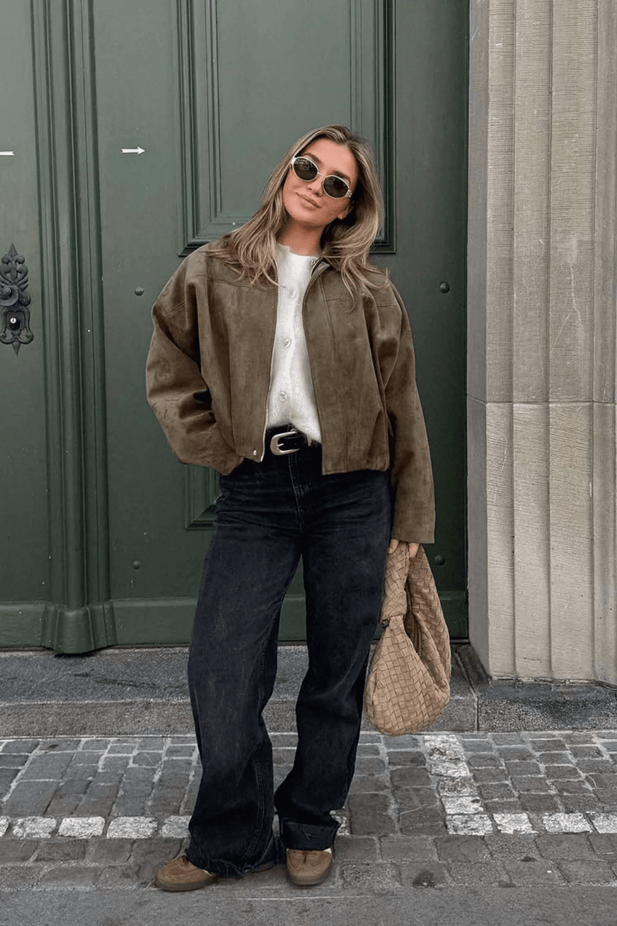ZEYA - Helen Faux Suede Bomber Jacket