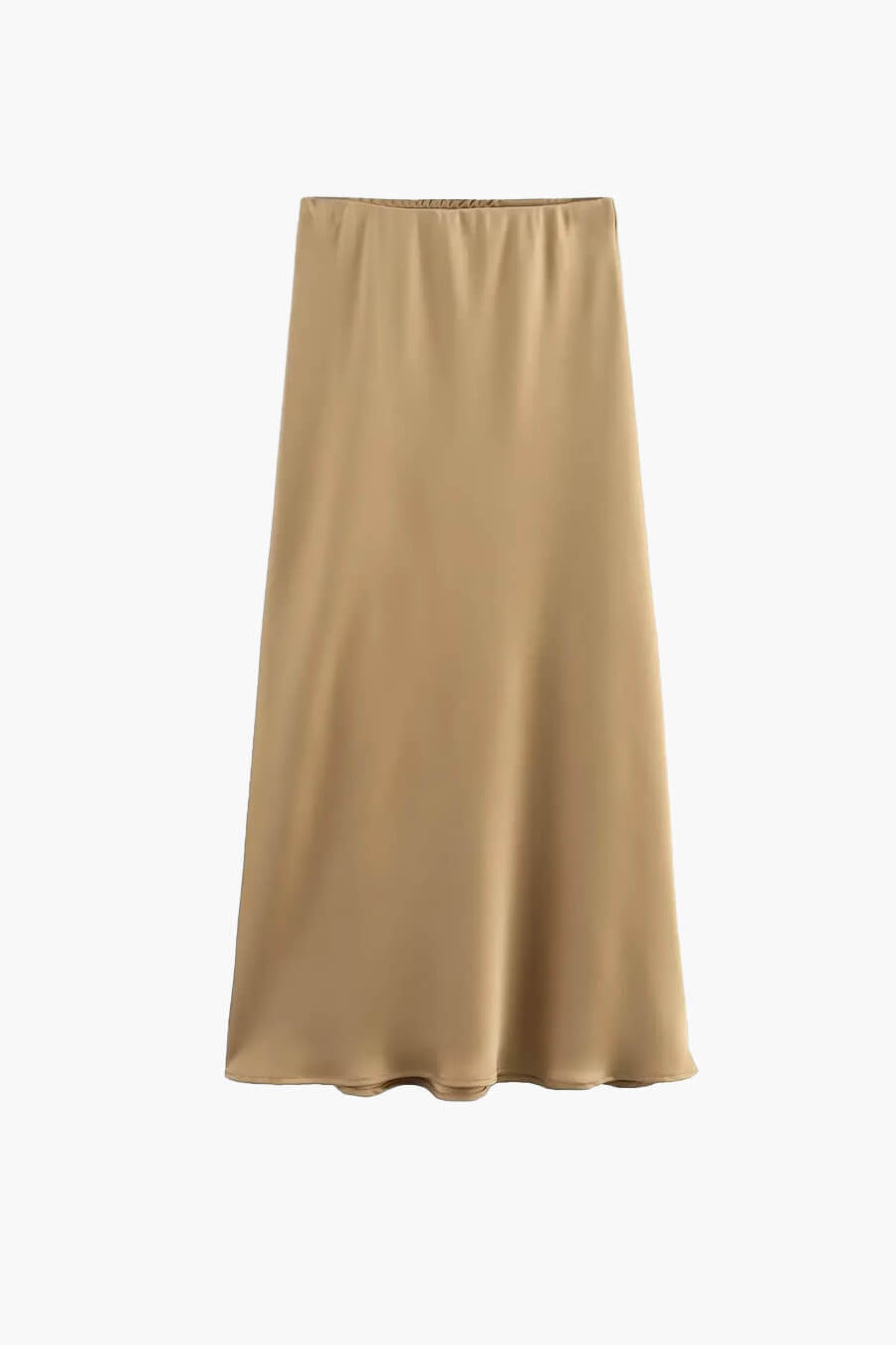 ZEYA - Hilde High Waist Black Satin Midi Skirt