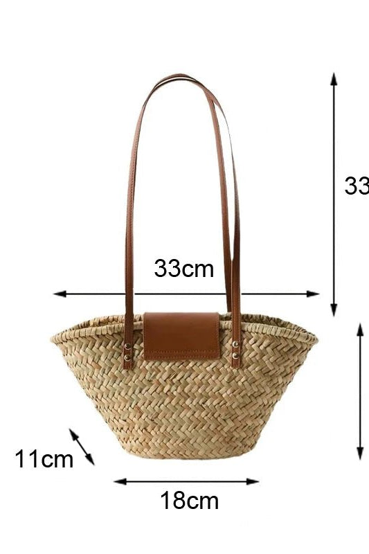 ZEYA - Ingela Woven Rattan Shoulder Bag