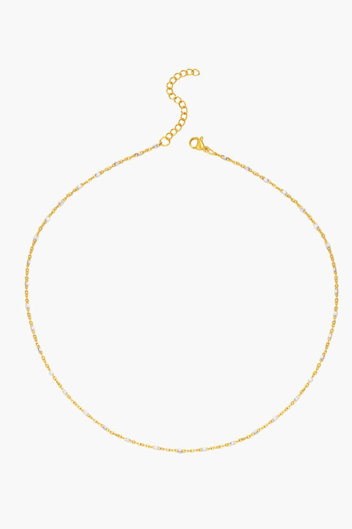 ZEYA - Iona Minimal Pearl Bead Chain Necklace