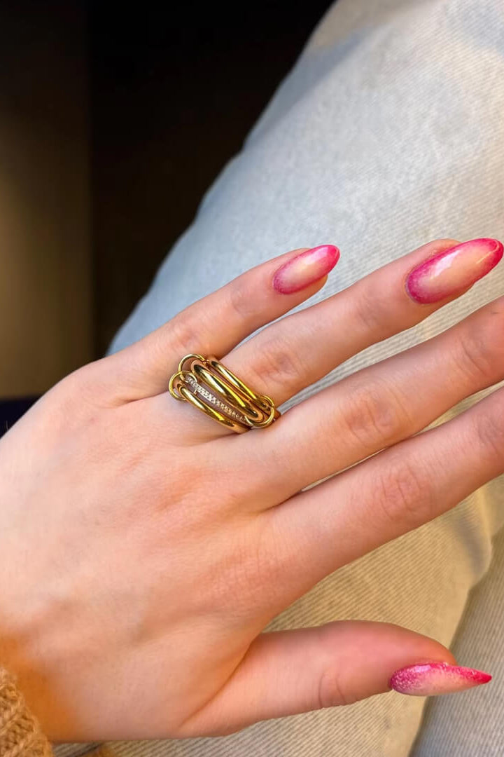 ZEYA - Ivana Minimalist Four Stacked Ring