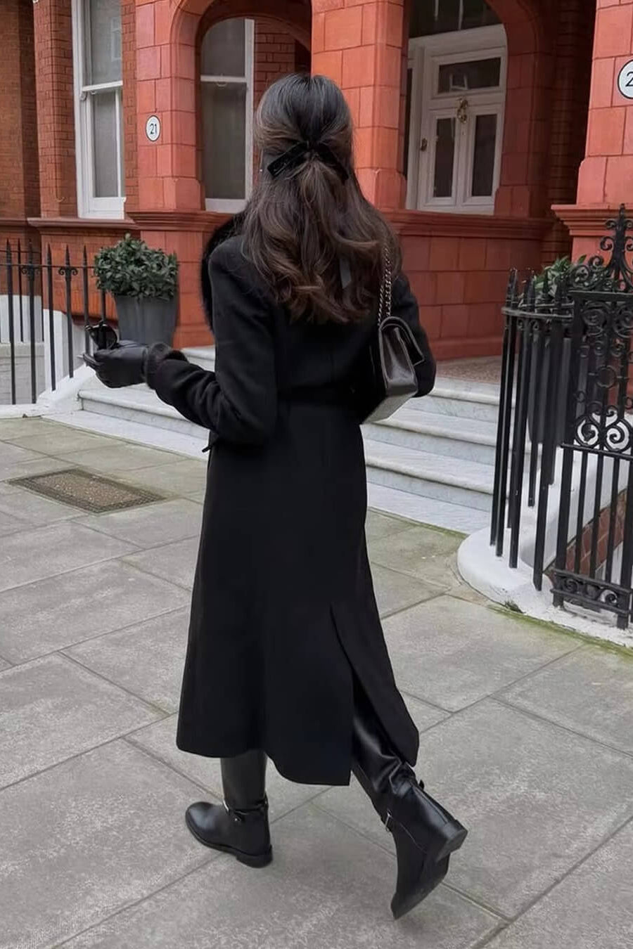 ZEYA - Josie Faux Fur Collar Maxi Coat