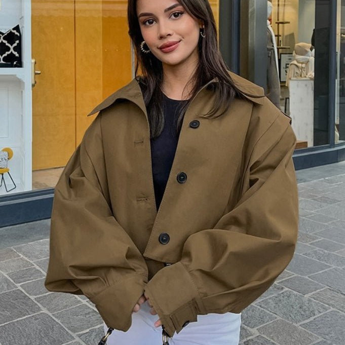 ZEYA - Julia Cropped Pleated Utility Jacket