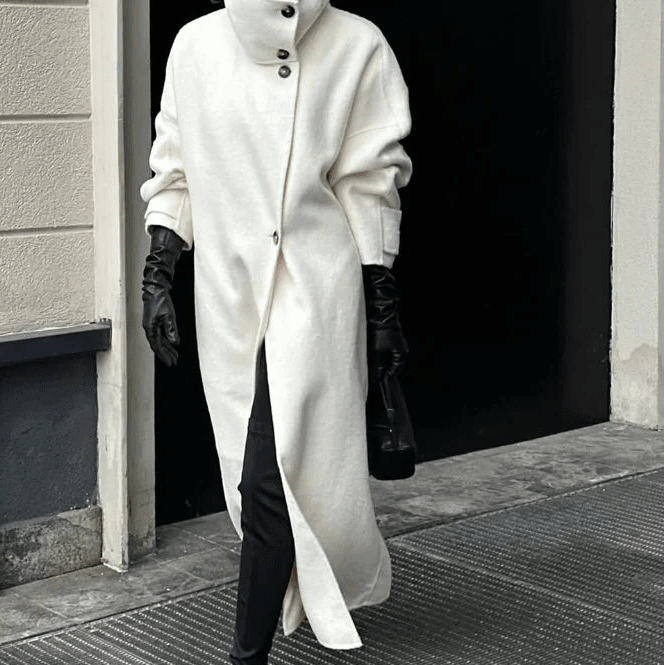 ZEYA - Julia Stand Collar Long Coat