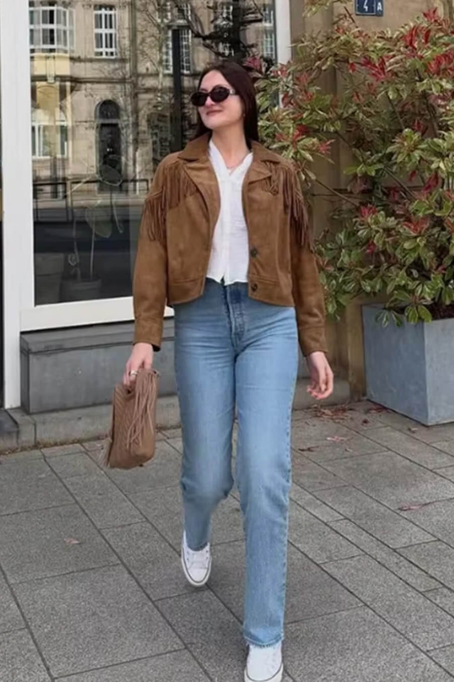 ZEYA - Julie Faux Suede Fringe Western Jacket